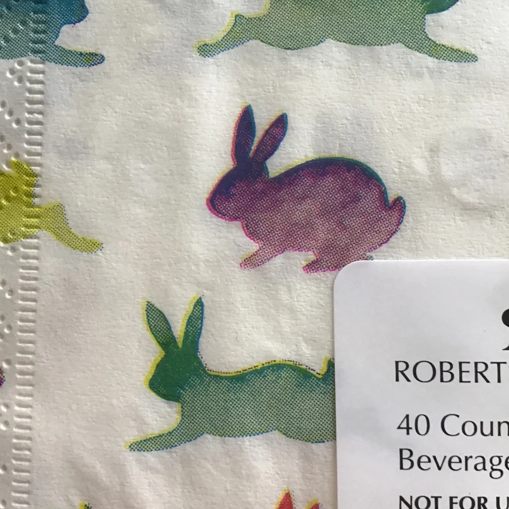 ROBERTS & REID SPRING SUMMER EASTER BUNNY NAPKINS NWT
